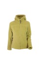 Bluza polarowa damska Polartec Thermal Pro, w kolorze pistacjowym, ze zintegrowanym kapturem.